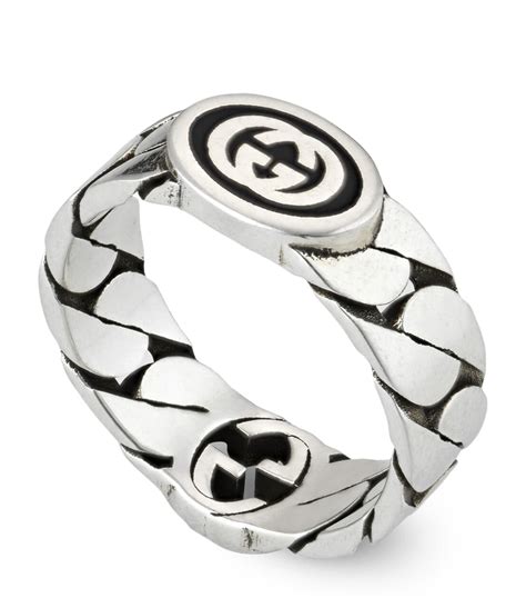 is gucci jewellery real silver|Gucci interlocking ring silver.